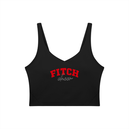 Cursive Fitch Women's V-Neck Yoga Sports Bra