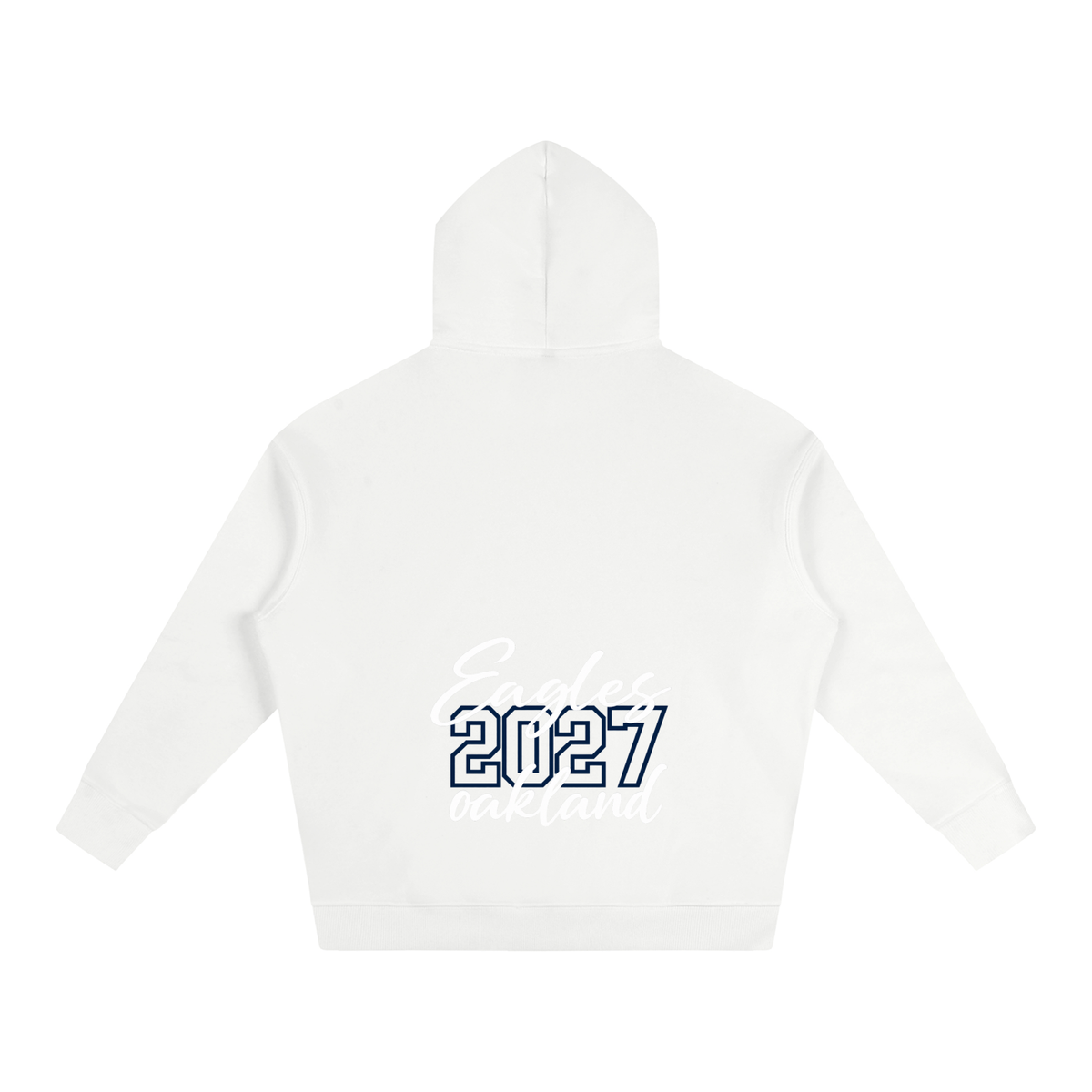 Cursive Front Oakland Middle Oversize Fleeced Hoodie