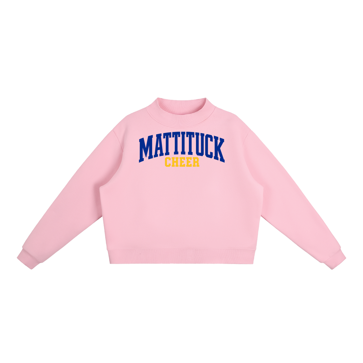 Basic 1 Mattituck Essential Fleece Mock-Neck Crew Sweatshirt
