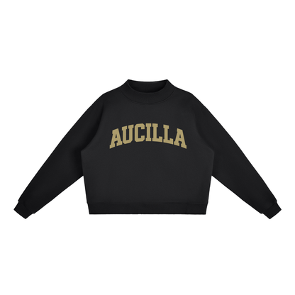 Essential Fleece Mock-Neck Crew Sweatshirt
