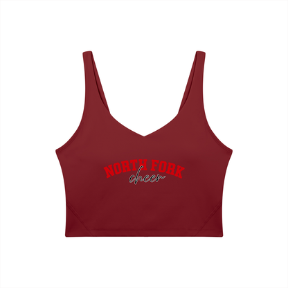 Cursive North Fork Women's V-Neck Yoga Sports Bra