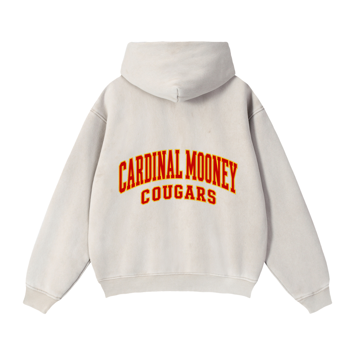 Basic 2 Cardinal Mooney Zip-Through Boxy Fleece Hoodie