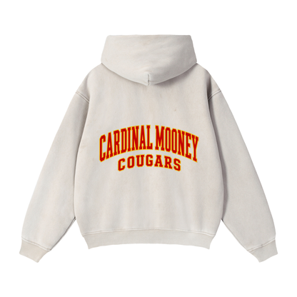 Basic 2 Cardinal Mooney Zip-Through Boxy Fleece Hoodie