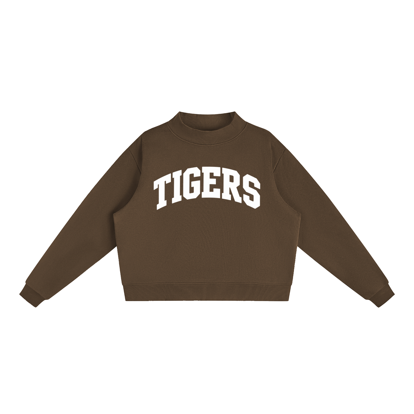 Essential Fleece Mock-Neck Crew Sweatshirt