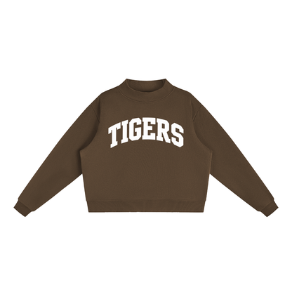 Essential Fleece Mock-Neck Crew Sweatshirt