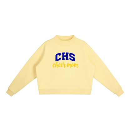 Cheer Mom Cyprus Essential Fleece Mock-Neck Crew Sweatshirt