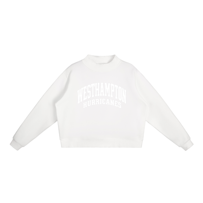 Basic 2 White Westhampton Essential Fleece Mock-Neck Crew Sweatshirt