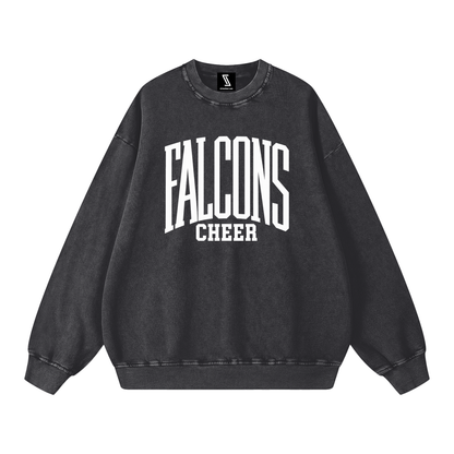 Basic 3 Fitch Snow Washed Oversized Sweatshirt