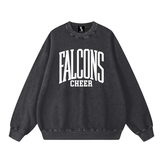 Basic 3 Fitch Snow Washed Oversized Sweatshirt