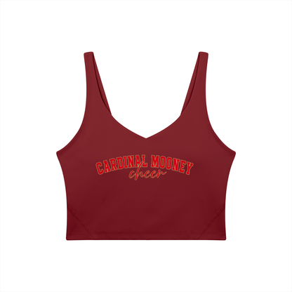 Cursive Cardinal Mooney Women's V-Neck Yoga Sports Bra
