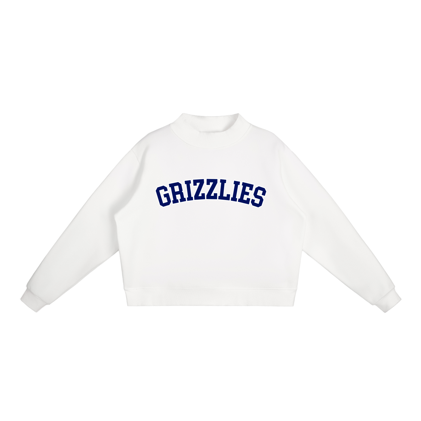 Essential Fleece Mock-Neck Crew Sweatshirt