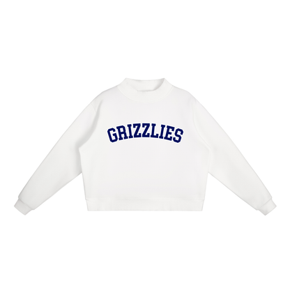 Essential Fleece Mock-Neck Crew Sweatshirt