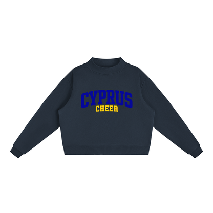 Basic 1 Cyprus Essential Fleece Mock-Neck Crew Sweatshirt