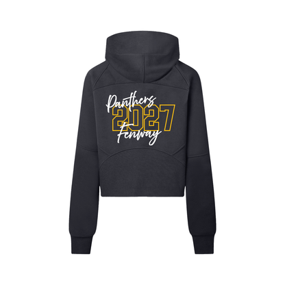 Fenway Cursive Cropped Half-Zip Hoodie