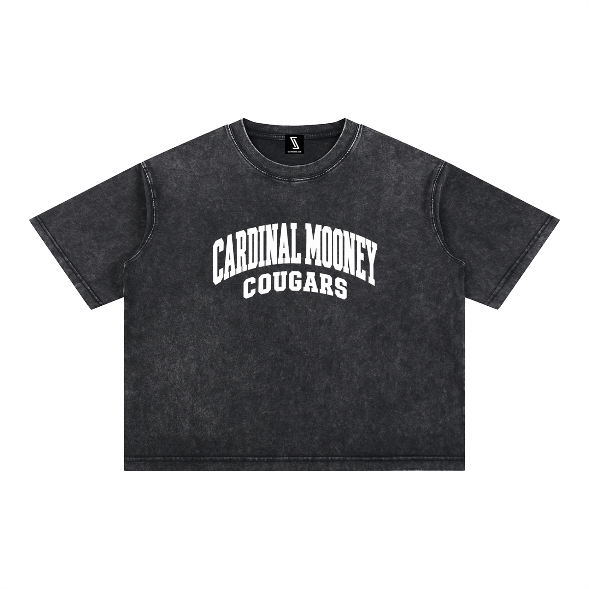 Basic 2 White Cardinal Mooney Mineral Wash Boxy Cotton T-Shirt