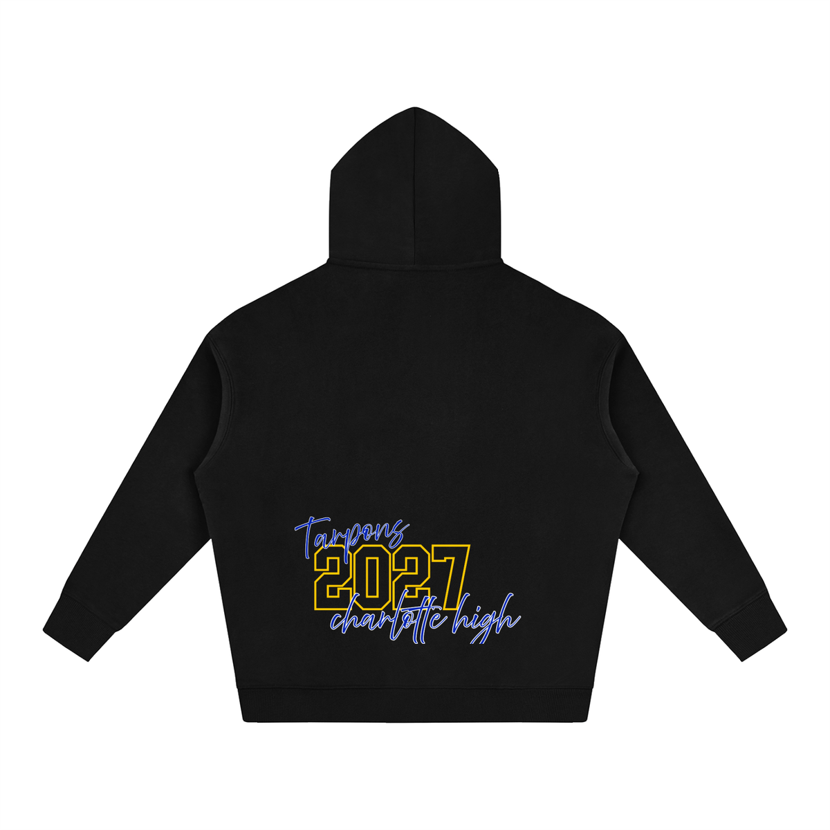 Cursive Front Charlotte Oversize Fleeced Hoodie