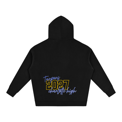 Cursive Front Charlotte Oversize Fleeced Hoodie