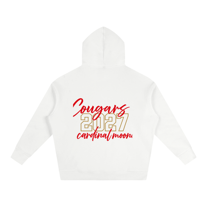 Cursive Front Cardinal Mooney Oversize Fleeced Hoodie