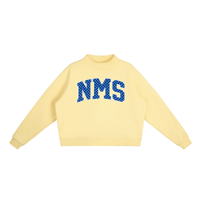 Polka Dot Northside Essential Fleece Mock-Neck Crew Sweatshirt (printed)