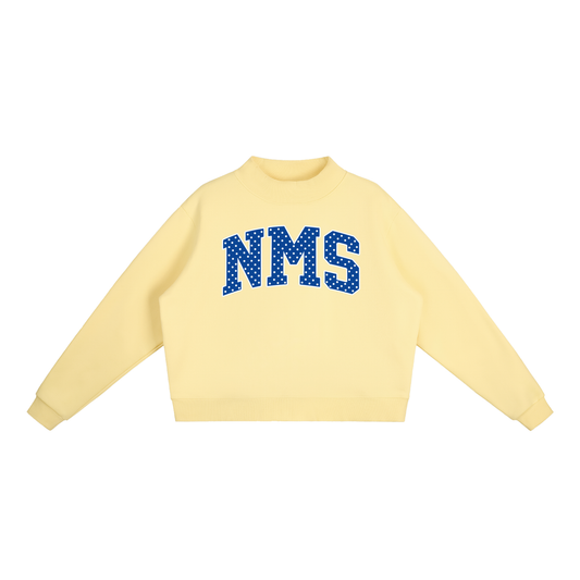 Polka Dot Northside Essential Fleece Mock-Neck Crew Sweatshirt (printed)