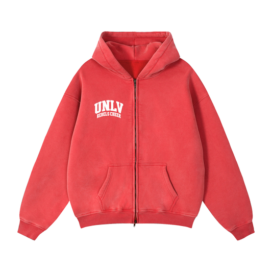 Zip-Through Boxy Fleece Hoodie