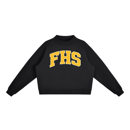 Polka Dot Fenway Essential Fleece Mock-Neck Crew Sweatshirt (printed)