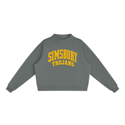 Basic 2 Simsbury Essential Fleece Mock-Neck Crew Sweatshirt (printed)