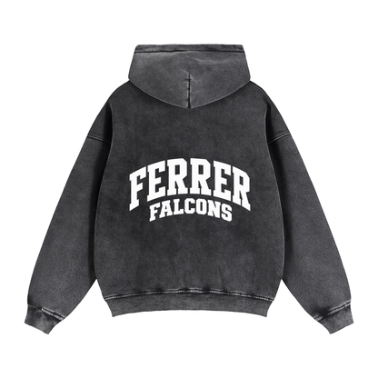 Basic 2 White St Vincent Ferrer Zip-Through Boxy Fleece Hoodie