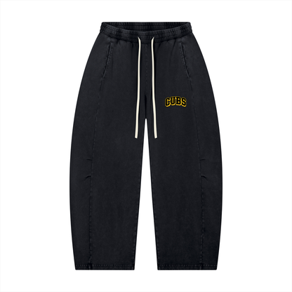 Unisex Mineral Wash Barrel Leg Pants