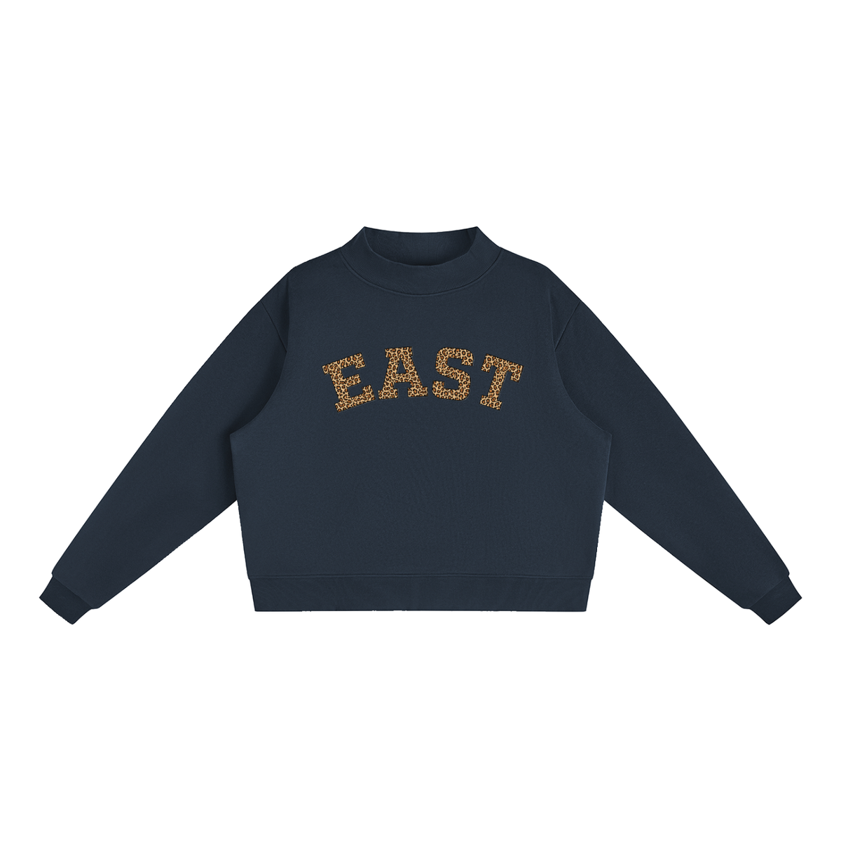 East Leopard Mock Neck Mock-Neck