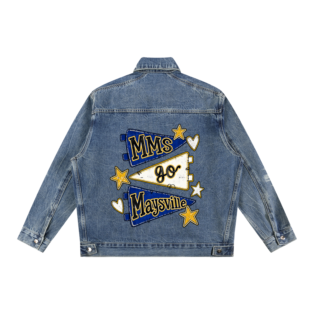 Lets Go Maysville Vintage Wash Zip Up Denim Jacket