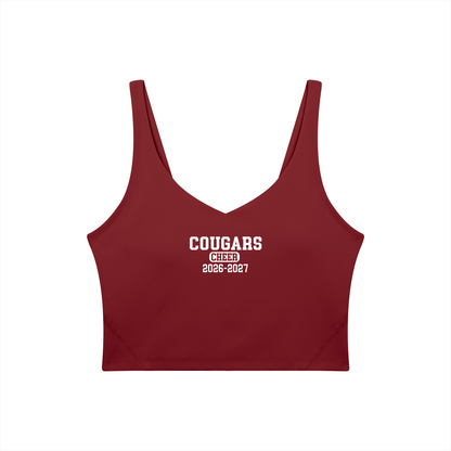 Old School Cardinal Mooney Women's V-Neck Yoga Sports Bra