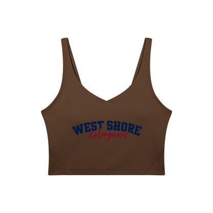 Cursive West Shore Women's V-Neck Yoga Sports Bra