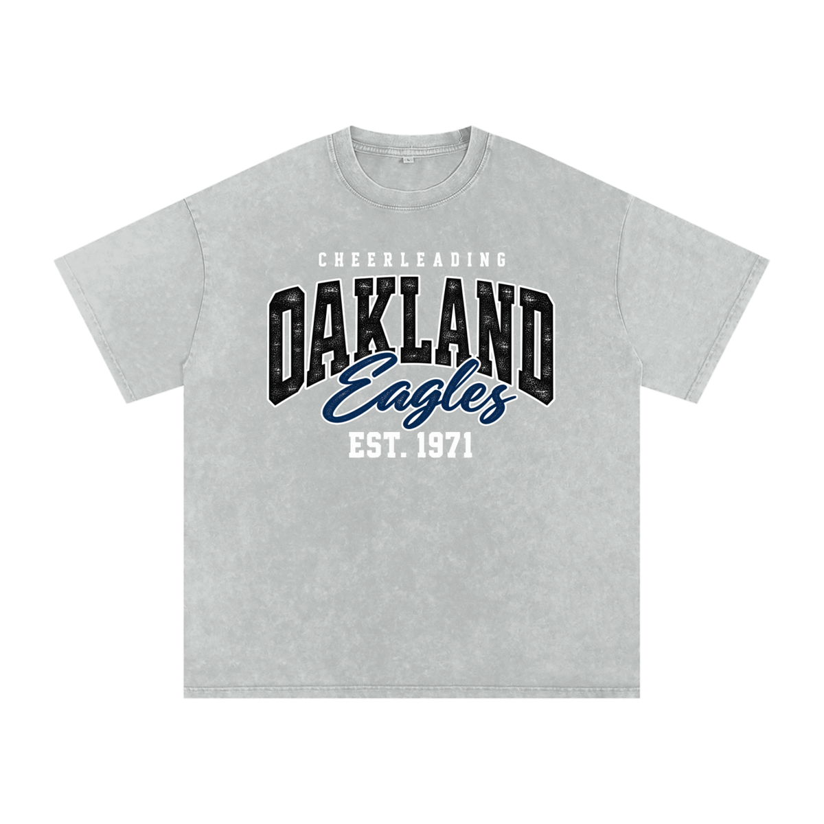 Vintage Oakland Middle Snow Washed Oversized Cotton T-Shirt