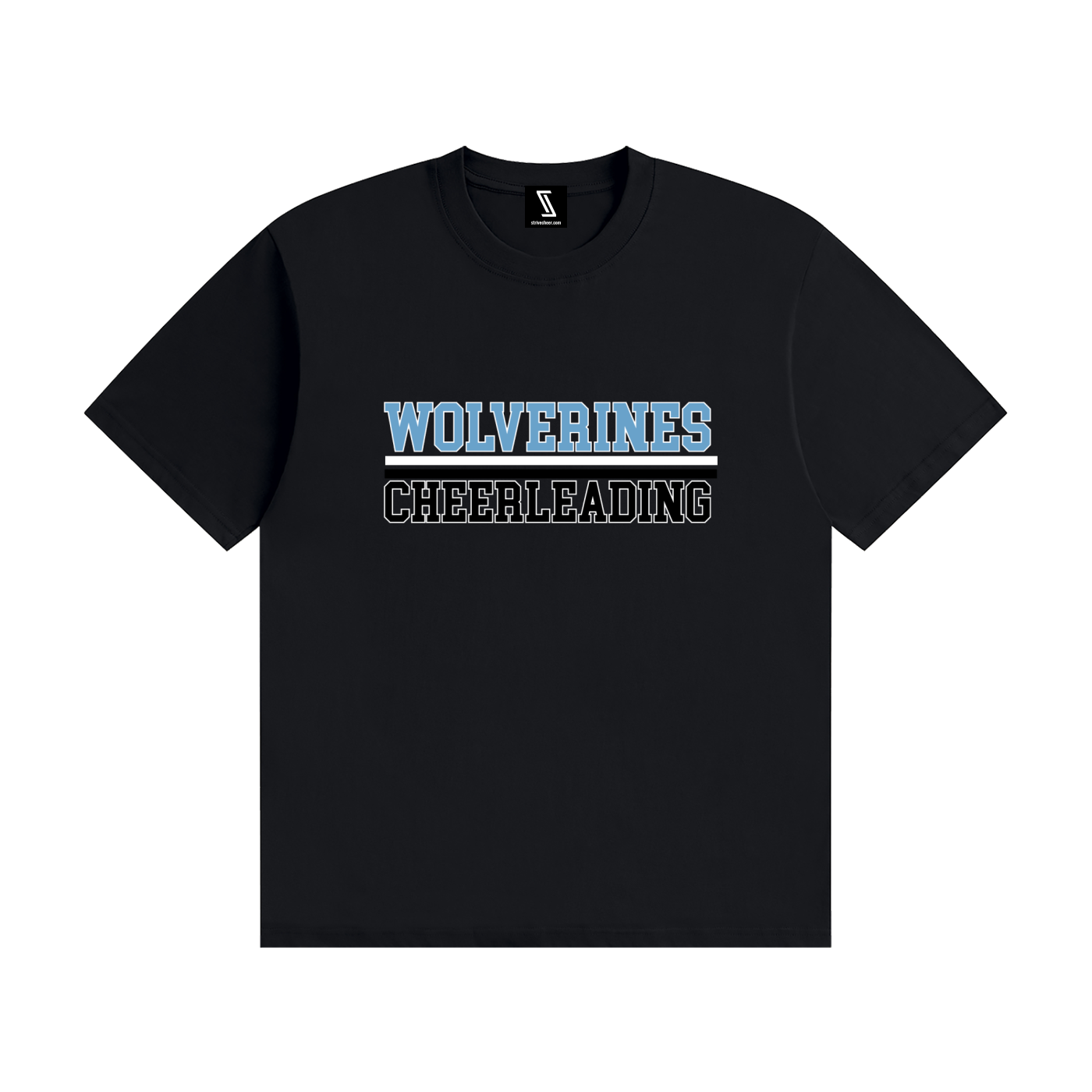 Wolverines Cheerleading Block Tee