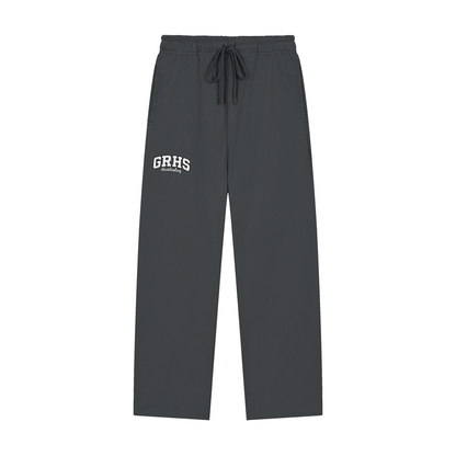 Solid Color Straight-Leg Sweatpants