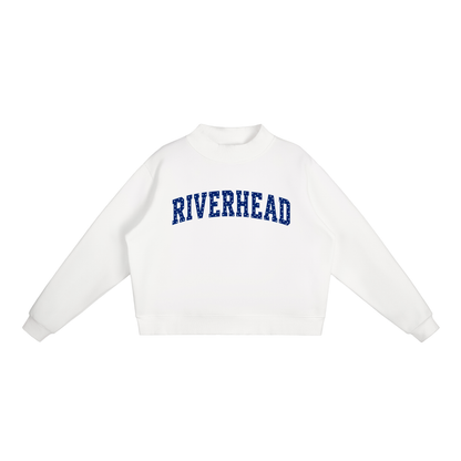 Essential Fleece Mock-Neck Crew Sweatshirt