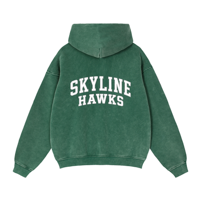 Zip-Through Boxy Fleece Hoodie