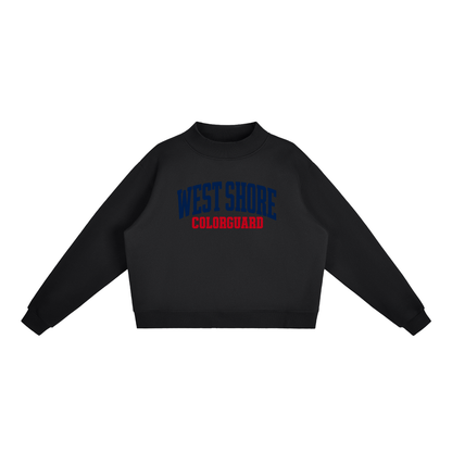 Basic 1 West Shore Essential Fleece Mock-Neck Crew Sweatshirt (printed)