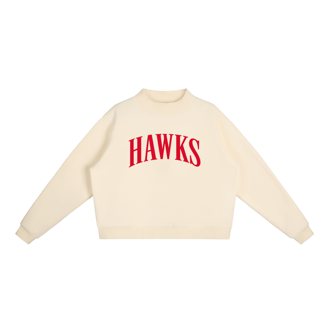 Hawks Mock-Neck Crew Sweatshirt