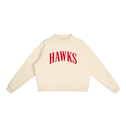 Hawks Mock-Neck Crew Sweatshirt