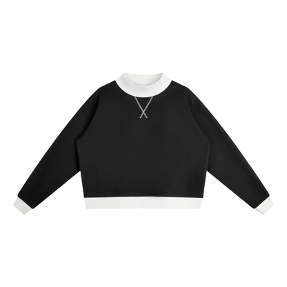 Women’s Mock Neck Crewneck Sweatshirt