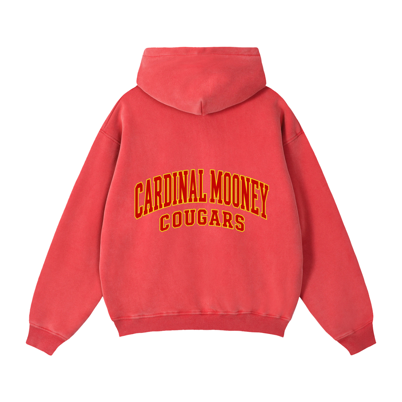 Basic 2 Cardinal Mooney Zip-Through Boxy Fleece Hoodie