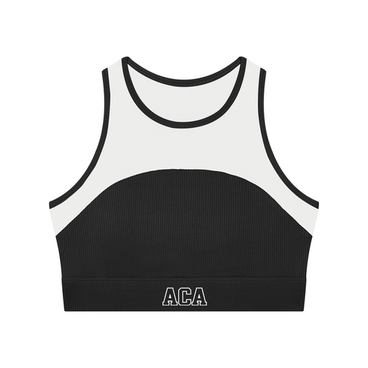 ACA Women’s Paneled Crop Yoga Tank Top