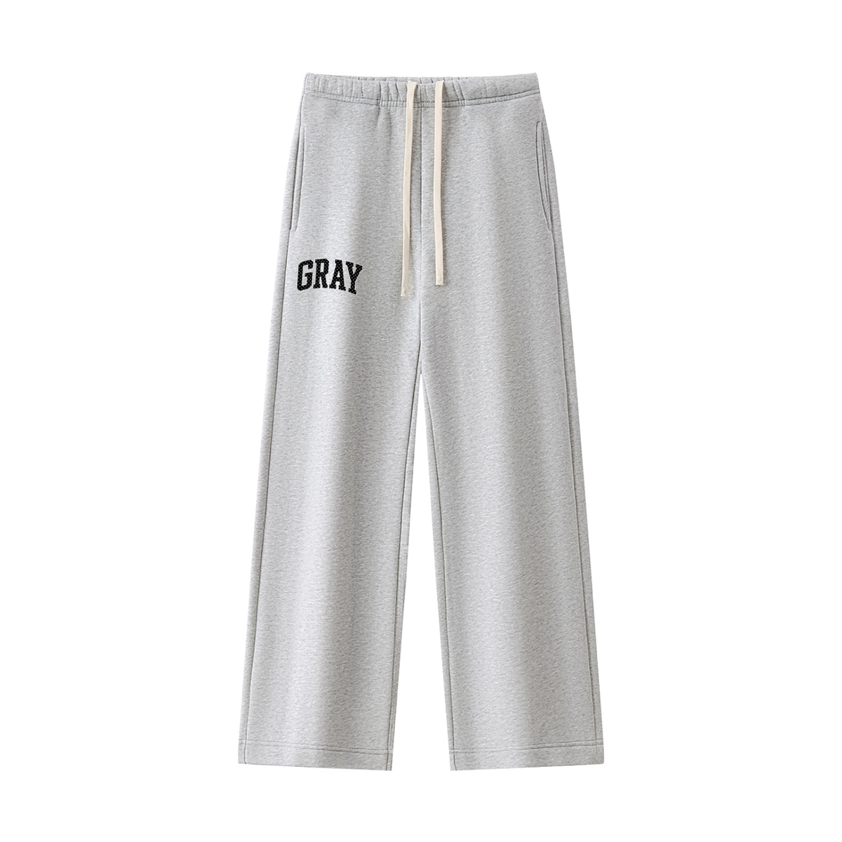 Gray Polka Women's Straight Leg Fleece Sweatpants