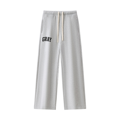 Gray Polka Women's Straight Leg Fleece Sweatpants
