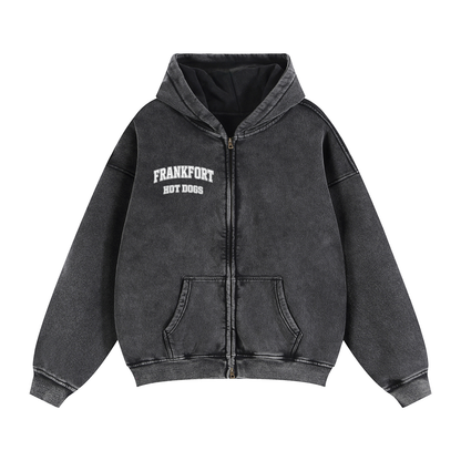 Zip-Through Boxy Fleece Hoodie