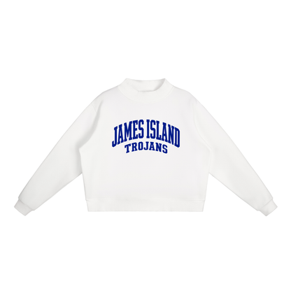 Basic 2 James Island Essential Fleece Mock-Neck Crew Sweatshirt