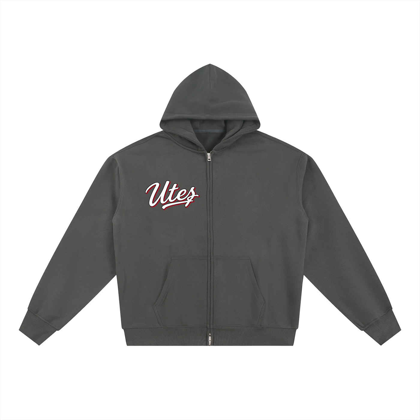 Neon Utes Zip-Through Boxy Fleece Hoodie