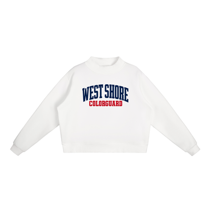Basic 1 West Shore Essential Fleece Mock-Neck Crew Sweatshirt (printed)